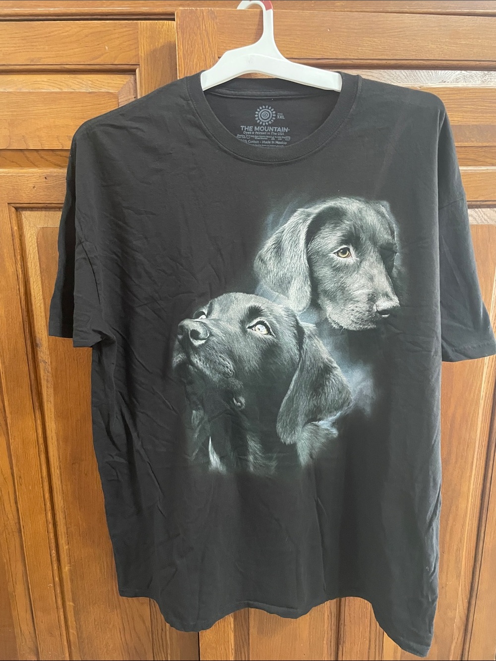 The Mountain Black Labrador Duo Graphic Tee - Black NWOT Sz.3XL